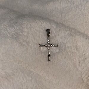 Sterling silver (.925) and CZ Cross pendant
